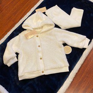 Sherpa Fleece Jacket and Velour Leggings